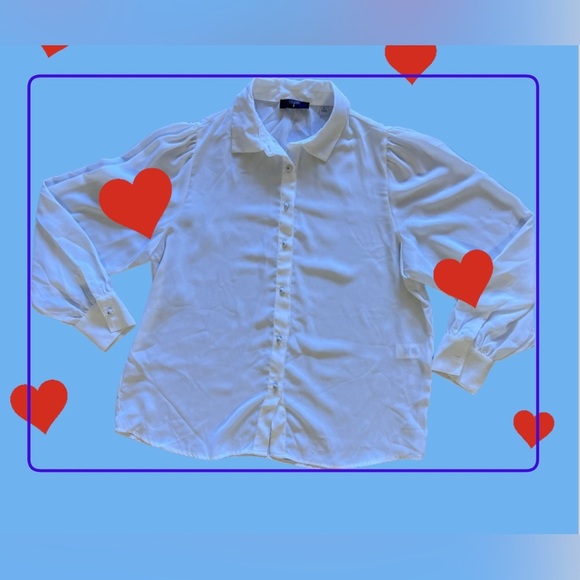 TAHARI  Womens Ivory White And Metal Button-Up High/Low Tunic dress Blouse Sz M - Picture 4 of 14